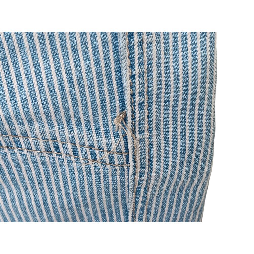Free People Women’s Striped Patchwork Jeans Size 28 Blue White Distressed - Picture 8 of 16